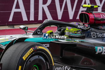 2024-10-18 - Lewis Hamilton (GBR) - Mercedes-AMG PETRONAS F1 Team - Mercedes W15 - Mercedes E Performance during Sprint Qualify of the Formula 1 Pirelli United States Grand Prix 2024, scheduled to take place at Circuit of Americas in Austin, TX (USA) Sept 18-20, 2024 - FORMULA 1 PIRELLI UNITED STATES GRAND PRIX 2024 - SPRINT QUALIFYING - FORMULA 1 - MOTORS