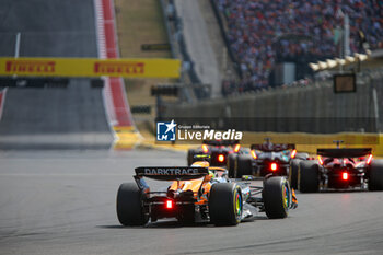 2024-10-19 - Lando Norris (GBR) - McLaren Formula 1 Team - McLaren MCL38 - Mercedes during the Sprint Race of Formula 1 Pirelli United States Grand Prix 2024, scheduled to take place at Circuit of Americas in Austin, TX (USA) Sept 18-20, 2024 - FORMULA 1 PIRELLI UNITED STATES GRAND PRIX 2024 - SPRINT RACE - FORMULA 1 - MOTORS