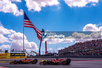 2024-10-19 - Charles Leclerc (MON) - Scuderia Ferrari - Ferrari SF-24 - Ferrari an Carlos Sainz Jr. (ESP) - Scuderia Ferrari - Ferrari SF-24 - Ferrari during Sprint Race of Formula 1 Pirelli United States Grand Prix 2024, scheduled to take place at Circuit of Americas in Austin, TX (USA) Sept 18-20, 2024 - FORMULA 1 PIRELLI UNITED STATES GRAND PRIX 2024 - SPRINT RACE - FORMULA 1 - MOTORS