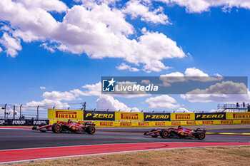 2024-10-19 - Charles Leclerc (MON) - an Carlos Sainz Jr. (ESP) - Scuderia Ferrari - Ferrari SF-24 - Ferrari during Sprint Race of Formula 1 Pirelli United States Grand Prix 2024, scheduled to take place at Circuit of Americas in Austin, TX (USA) Sept 18-20, 2024 - FORMULA 1 PIRELLI UNITED STATES GRAND PRIX 2024 - SPRINT RACE - FORMULA 1 - MOTORS