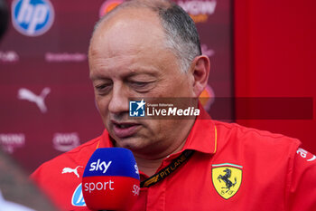 2024-10-19 - Frederic Vasseur (FRA) - Scuderia Ferrari F1 Team Principal during Sprint Race of the Formula 1 Pirelli United States Grand Prix 2024, scheduled to take place at Circuit of Americas in Austin, TX (USA) Sept 18-20, 2024 - FORMULA 1 PIRELLI UNITED STATES GRAND PRIX 2024 - SPRINT RACE - FORMULA 1 - MOTORS