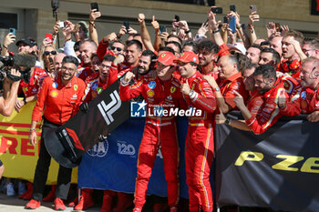 2024-10-20 - Scuderia Ferrari celebrating 1-2 winning during the Race of Formula 1 Pirelli United States Grand Prix 2024, scheduled to take place at Circuit of Americas in Austin, TX (USA) Sept 18-20, 2024 - FORMULA 1 PIRELLI UNITED STATES GRAND PRIX 2024 - RACE - FORMULA 1 - MOTORS