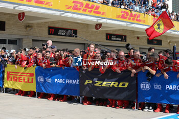 2024-10-20 - Scuderia Ferrari celebrating during the Race of Formula 1 Pirelli United States Grand Prix 2024, scheduled to take place at Circuit of Americas in Austin, TX (USA) Sept 18-20, 2024 - FORMULA 1 PIRELLI UNITED STATES GRAND PRIX 2024 - RACE - FORMULA 1 - MOTORS