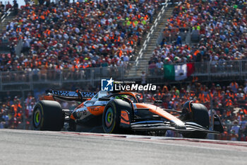 2024-10-20 - Lando Norris (GBR) - McLaren Formula 1 Team - McLaren MCL38 - Mercedes during the Race of Formula 1 Pirelli United States Grand Prix 2024, scheduled to take place at Circuit of Americas in Austin, TX (USA) Sept 18-20, 2024 - FORMULA 1 PIRELLI UNITED STATES GRAND PRIX 2024 - RACE - FORMULA 1 - MOTORS