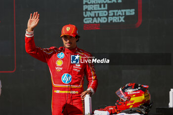 2024-10-20 - Carlos Sainz Jr. (ESP) - Scuderia Ferrari - Ferrari SF-24 - Ferrari during the Race of Formula 1 Pirelli United States Grand Prix 2024, scheduled to take place at Circuit of Americas in Austin, TX (USA) Sept 18-20, 2024 - FORMULA 1 PIRELLI UNITED STATES GRAND PRIX 2024 - RACE - FORMULA 1 - MOTORS