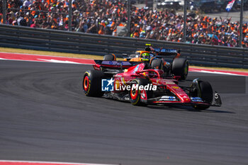 2024-10-20 - Carlos Sainz Jr. (ESP) - Scuderia Ferrari - Ferrari SF-24 - Ferrari during the Race of Formula 1 Pirelli United States Grand Prix 2024, scheduled to take place at Circuit of Americas in Austin, TX (USA) Sept 18-20, 2024 - FORMULA 1 PIRELLI UNITED STATES GRAND PRIX 2024 - RACE - FORMULA 1 - MOTORS