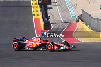 2024-10-20 - Carlos Sainz Jr. (ESP) - Scuderia Ferrari - Ferrari SF-24 - Ferrari during the Race of Formula 1 Pirelli United States Grand Prix 2024, scheduled to take place at Circuit of Americas in Austin, TX (USA) Sept 18-20, 2024 - FORMULA 1 PIRELLI UNITED STATES GRAND PRIX 2024 - RACE - FORMULA 1 - MOTORS