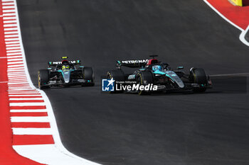 2024-10-19 - 63 RUSSELL George (gbr), Mercedes AMG F1 Team W15, action 44 HAMILTON Lewis (gbr), Mercedes AMG F1 Team W15, action during the Formula 1 Pirelli United States Grand Prix 2024, 19th round of the 2024 Formula One World Championship from October 18 to 20, 2024 on the Circuit of the Americas, in Austin, United States of America - F1 - US GRAND PRIX 2024 - FORMULA 1 - MOTORS