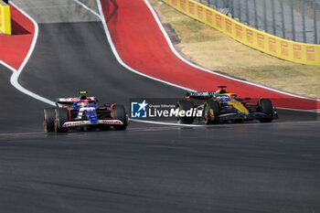 2024-10-19 - 22 TSUNODA Yuki (jap), Visa Cash App RB F1 Team VCARB 01, action 81 PIASTRI Oscar (aus), McLaren F1 Team MCL38, action during the Formula 1 Pirelli United States Grand Prix 2024, 19th round of the 2024 Formula One World Championship from October 18 to 20, 2024 on the Circuit of the Americas, in Austin, United States of America - F1 - US GRAND PRIX 2024 - FORMULA 1 - MOTORS