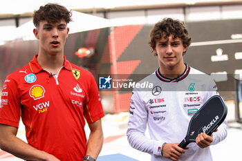 2024-10-19 - KIMI ANTONELLI Andrea (ita), Junior Driver of Mercedes AMG F1 Team, portrait BEARMAN Oliver, Ferrari Driver Academy, portrait during the Formula 1 Pirelli United States Grand Prix 2024, 19th round of the 2024 Formula One World Championship from October 18 to 20, 2024 on the Circuit of the Americas, in Austin, United States of America - F1 - US GRAND PRIX 2024 - FORMULA 1 - MOTORS