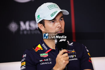 24/10/2024 - PEREZ Sergio (mex), Red Bull Racing RB20, portrait press conference during the Formula 1 Gran Premio de la Ciudad de Mexico 2024, 20th round of the 2024 Formula One World Championship from October 25 to 27, 2024 on the Autodromo Hermanos Rodriguez, in Mexico City, Mexico - F1 - MEXICO CITY GRAND PRIX 2024 - FORMULA 1 - MOTORI