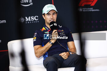 24/10/2024 - PEREZ Sergio (mex), Red Bull Racing RB20, portrait press conference during the Formula 1 Gran Premio de la Ciudad de Mexico 2024, 20th round of the 2024 Formula One World Championship from October 25 to 27, 2024 on the Autodromo Hermanos Rodriguez, in Mexico City, Mexico - F1 - MEXICO CITY GRAND PRIX 2024 - FORMULA 1 - MOTORI