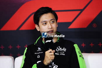 24/10/2024 - ZHOU Guanyu (chi), Stake F1 Team Kick Sauber C44, portrait press conference during the Formula 1 Gran Premio de la Ciudad de Mexico 2024, 20th round of the 2024 Formula One World Championship from October 25 to 27, 2024 on the Autodromo Hermanos Rodriguez, in Mexico City, Mexico - F1 - MEXICO CITY GRAND PRIX 2024 - FORMULA 1 - MOTORI