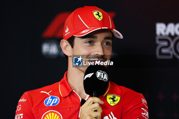 24/10/2024 - LECLERC Charles (mco), Scuderia Ferrari SF-24, portrait press conference during the Formula 1 Gran Premio de la Ciudad de Mexico 2024, 20th round of the 2024 Formula One World Championship from October 25 to 27, 2024 on the Autodromo Hermanos Rodriguez, in Mexico City, Mexico - F1 - MEXICO CITY GRAND PRIX 2024 - FORMULA 1 - MOTORI