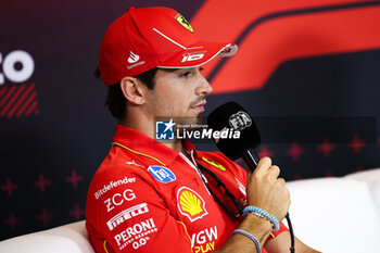 24/10/2024 - LECLERC Charles (mco), Scuderia Ferrari SF-24, portrait press conference during the Formula 1 Gran Premio de la Ciudad de Mexico 2024, 20th round of the 2024 Formula One World Championship from October 25 to 27, 2024 on the Autodromo Hermanos Rodriguez, in Mexico City, Mexico - F1 - MEXICO CITY GRAND PRIX 2024 - FORMULA 1 - MOTORI