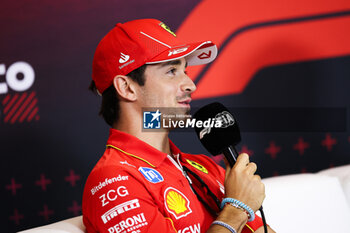 24/10/2024 - LECLERC Charles (mco), Scuderia Ferrari SF-24, portrait press conference during the Formula 1 Gran Premio de la Ciudad de Mexico 2024, 20th round of the 2024 Formula One World Championship from October 25 to 27, 2024 on the Autodromo Hermanos Rodriguez, in Mexico City, Mexico - F1 - MEXICO CITY GRAND PRIX 2024 - FORMULA 1 - MOTORI