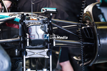 24/10/2024 - Mercedes AMG F1 Team W15, mechanical detail front suspension during the Formula 1 Gran Premio de la Ciudad de Mexico 2024, 20th round of the 2024 Formula One World Championship from October 25 to 27, 2024 on the Autodromo Hermanos Rodriguez, in Mexico City, Mexico - F1 - MEXICO CITY GRAND PRIX 2024 - FORMULA 1 - MOTORI