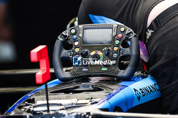 24/10/2024 - Alpine F1 Team A524, mechanical detail steering during the Formula 1 Gran Premio de la Ciudad de Mexico 2024, 20th round of the 2024 Formula One World Championship from October 25 to 27, 2024 on the Autodromo Hermanos Rodriguez, in Mexico City, Mexico - F1 - MEXICO CITY GRAND PRIX 2024 - FORMULA 1 - MOTORI