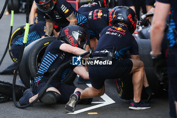 25/10/2024 - Red Bull Racing RB20, pit stop practice during the Formula 1 Gran Premio de la Ciudad de Mexico 2024, 20th round of the 2024 Formula One World Championship from October 25 to 27, 2024 on the Autodromo Hermanos Rodriguez, in Mexico City, Mexico - F1 - MEXICO CITY GRAND PRIX 2024 - FORMULA 1 - MOTORI