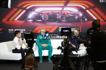 25/10/2024 - KOMATSU Ayao (jpn), Team Principal of Haas F1 team, KRACK Mike (ger), Team Principal and CEO of Aston Martin F1 Team, HORNER Christian (gbr), Team Principal of Red Bull Racing, portrait press conference during the Formula 1 Gran Premio de la Ciudad de Mexico 2024, 20th round of the 2024 Formula One World Championship from October 25 to 27, 2024 on the Autodromo Hermanos Rodriguez, in Mexico City, Mexico - F1 - MEXICO CITY GRAND PRIX 2024 - FORMULA 1 - MOTORI