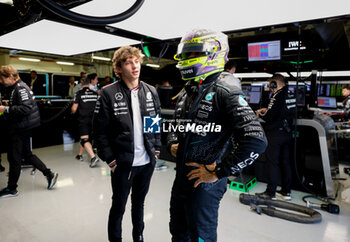 26/10/2024 - KIMI ANTONELLI Andrea (ita), Junior Driver of Mercedes AMG F1 Team, portrait and HAMILTON Lewis (gbr), Mercedes AMG F1 Team W15, portrait during the Formula 1 Gran Premio de la Ciudad de Mexico 2024, 20th round of the 2024 Formula One World Championship from October 25 to 27, 2024 on the Autodromo Hermanos Rodriguez, in Mexico City, Mexico - F1 - MEXICO CITY GRAND PRIX 2024 - FORMULA 1 - MOTORI