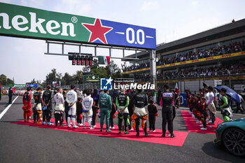 27/10/2024 - Driver during the National Anthem during the Formula 1 Gran Premio de la Ciudad de Mexico 2024, 20th round of the 2024 Formula One World Championship from October 25 to 27, 2024 on the Autodromo Hermanos Rodriguez, in Mexico City, Mexico - F1 - MEXICO CITY GRAND PRIX 2024 - FORMULA 1 - MOTORI