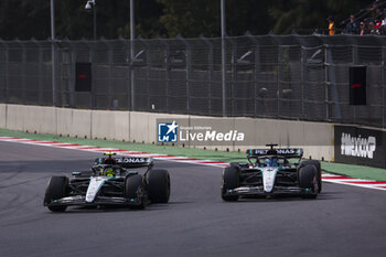 27/10/2024 - 44 HAMILTON Lewis (gbr), Mercedes AMG F1 Team W15, 63 RUSSELL George (gbr), Mercedes AMG F1 Team W15, action during the Formula 1 Gran Premio de la Ciudad de Mexico 2024, 20th round of the 2024 Formula One World Championship from October 25 to 27, 2024 on the Autodromo Hermanos Rodriguez, in Mexico City, Mexico - F1 - MEXICO CITY GRAND PRIX 2024 - FORMULA 1 - MOTORI