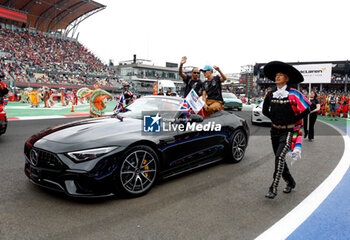 27/10/2024 - RUSSELL George (gbr), Mercedes AMG F1 Team W15, portrait and HAMILTON Lewis (gbr), Mercedes AMG F1 Team W15, portrait during the Formula 1 Gran Premio de la Ciudad de Mexico 2024, 20th round of the 2024 Formula One World Championship from October 25 to 27, 2024 on the Autodromo Hermanos Rodriguez, in Mexico City, Mexico - F1 - MEXICO CITY GRAND PRIX 2024 - FORMULA 1 - MOTORI