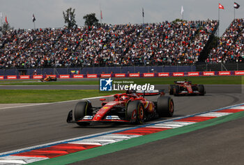 27/10/2024 - 55 SAINZ Carlos (spa), Scuderia Ferrari SF-24, action and 16 LECLERC Charles (mco), Scuderia Ferrari SF-24, action during the Formula 1 Gran Premio de la Ciudad de Mexico 2024, 20th round of the 2024 Formula One World Championship from October 25 to 27, 2024 on the Autodromo Hermanos Rodriguez, in Mexico City, Mexico - F1 - MEXICO CITY GRAND PRIX 2024 - FORMULA 1 - MOTORI