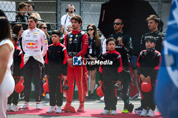 27/10/2024 - VERSTAPPEN Max (ned), Red Bull Racing RB20, LECLERC Charles (mco), Scuderia Ferrari SF-24, HAMILTON Lewis (gbr), Mercedes AMG F1 Team W15, portrait during the Formula 1 Gran Premio de la Ciudad de Mexico 2024, 20th round of the 2024 Formula One World Championship from October 25 to 27, 2024 on the Autodromo Hermanos Rodriguez, in Mexico City, Mexico - F1 - MEXICO CITY GRAND PRIX 2024 - FORMULA 1 - MOTORI