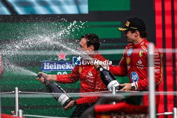 2024-10-28 - LECLERC Charles (mco), Scuderia Ferrari SF-24, portrait podium celebration during the Formula 1 Gran Premio de la Ciudad de Mexico 2024, 20th round of the 2024 Formula One World Championship from October 25 to 27, 2024 on the Autodromo Hermanos Rodriguez, in Mexico City, Mexico - F1 - MEXICO CITY GRAND PRIX 2024 - FORMULA 1 - MOTORS