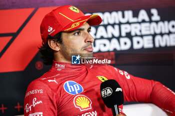 2024-10-28 - SAINZ Carlos (spa), Scuderia Ferrari SF-24, portrait press conference during the Formula 1 Gran Premio de la Ciudad de Mexico 2024, 20th round of the 2024 Formula One World Championship from October 25 to 27, 2024 on the Autodromo Hermanos Rodriguez, in Mexico City, Mexico - F1 - MEXICO CITY GRAND PRIX 2024 - FORMULA 1 - MOTORS