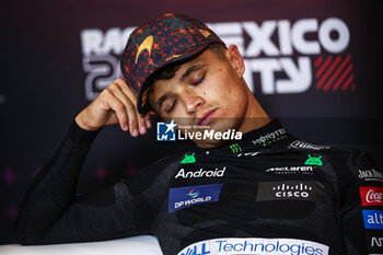 2024-10-28 - NORRIS Lando (gbr), McLaren F1 Team MCL38, portrait press conference during the Formula 1 Gran Premio de la Ciudad de Mexico 2024, 20th round of the 2024 Formula One World Championship from October 25 to 27, 2024 on the Autodromo Hermanos Rodriguez, in Mexico City, Mexico - F1 - MEXICO CITY GRAND PRIX 2024 - FORMULA 1 - MOTORS