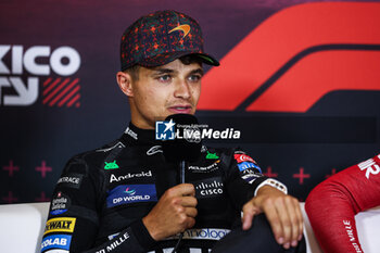 2024-10-28 - NORRIS Lando (gbr), McLaren F1 Team MCL38, portrait press conference during the Formula 1 Gran Premio de la Ciudad de Mexico 2024, 20th round of the 2024 Formula One World Championship from October 25 to 27, 2024 on the Autodromo Hermanos Rodriguez, in Mexico City, Mexico - F1 - MEXICO CITY GRAND PRIX 2024 - FORMULA 1 - MOTORS