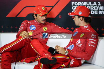 2024-10-28 - SAINZ Carlos (spa), Scuderia Ferrari SF-24, portrait and LECLERC Charles (mco), Scuderia Ferrari SF-24, portrait press conference during the Formula 1 Gran Premio de la Ciudad de Mexico 2024, 20th round of the 2024 Formula One World Championship from October 25 to 27, 2024 on the Autodromo Hermanos Rodriguez, in Mexico City, Mexico - F1 - MEXICO CITY GRAND PRIX 2024 - FORMULA 1 - MOTORS