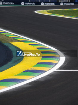 31/10/2024 - Autodromo of Interlagos Brasil flag colours kerbs paint atmosphere during the Formula 1 Grande Premio de Sao Paulo 2024, 21th round of the 2024 Formula One World Championship from November 1 to 3, 2024 on the Interlagos Circuit, in Sao Paulo, Brazil - F1 - SAO PAULO GRAND PRIX 2024 - FORMULA 1 - MOTORI