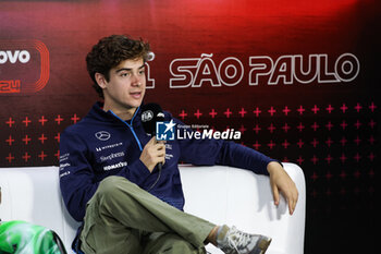 31/10/2024 - COLAPINTO Franco (arg), Williams Racing FW46, portrait press conference during the Formula 1 Grande Premio de Sao Paulo 2024, 21th round of the 2024 Formula One World Championship from November 1 to 3, 2024 on the Interlagos Circuit, in Sao Paulo, Brazil - F1 - SAO PAULO GRAND PRIX 2024 - FORMULA 1 - MOTORI