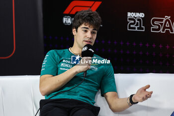 31/10/2024 - STROLL Lance (can), Aston Martin F1 Team AMR24, portrait press conference during the Formula 1 Grande Premio de Sao Paulo 2024, 21th round of the 2024 Formula One World Championship from November 1 to 3, 2024 on the Interlagos Circuit, in Sao Paulo, Brazil - F1 - SAO PAULO GRAND PRIX 2024 - FORMULA 1 - MOTORI