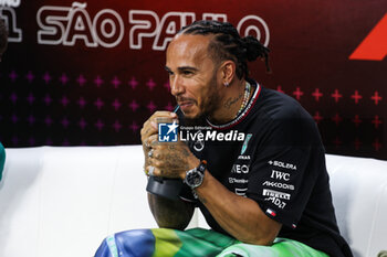 31/10/2024 - HAMILTON Lewis (gbr), Mercedes AMG F1 Team W15, portrait press conference during the Formula 1 Grande Premio de Sao Paulo 2024, 21th round of the 2024 Formula One World Championship from November 1 to 3, 2024 on the Interlagos Circuit, in Sao Paulo, Brazil - F1 - SAO PAULO GRAND PRIX 2024 - FORMULA 1 - MOTORI