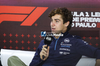 31/10/2024 - COLAPINTO Franco (arg), Williams Racing FW46, portrait press conference during the Formula 1 Grande Premio de Sao Paulo 2024, 21th round of the 2024 Formula One World Championship from November 1 to 3, 2024 on the Interlagos Circuit, in Sao Paulo, Brazil - F1 - SAO PAULO GRAND PRIX 2024 - FORMULA 1 - MOTORI