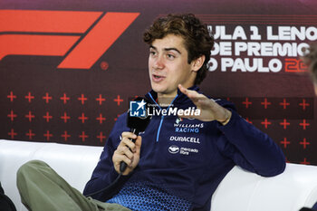 31/10/2024 - COLAPINTO Franco (arg), Williams Racing FW46, portrait press conference during the Formula 1 Grande Premio de Sao Paulo 2024, 21th round of the 2024 Formula One World Championship from November 1 to 3, 2024 on the Interlagos Circuit, in Sao Paulo, Brazil - F1 - SAO PAULO GRAND PRIX 2024 - FORMULA 1 - MOTORI