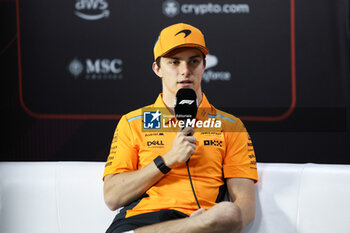 31/10/2024 - PIASTRI Oscar (aus), McLaren F1 Team MCL38, portrait press conference during the Formula 1 Grande Premio de Sao Paulo 2024, 21th round of the 2024 Formula One World Championship from November 1 to 3, 2024 on the Interlagos Circuit, in Sao Paulo, Brazil - F1 - SAO PAULO GRAND PRIX 2024 - FORMULA 1 - MOTORI