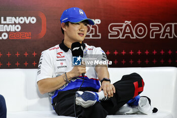 31/10/2024 - TSUNODA Yuki (jap), Visa Cash App RB F1 Team VCARB 01, portrait press conference during the Formula 1 Grande Premio de Sao Paulo 2024, 21th round of the 2024 Formula One World Championship from November 1 to 3, 2024 on the Interlagos Circuit, in Sao Paulo, Brazil - F1 - SAO PAULO GRAND PRIX 2024 - FORMULA 1 - MOTORI