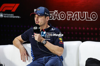 31/10/2024 - VERSTAPPEN Max (ned), Red Bull Racing RB20, portrait press conference during the Formula 1 Grande Premio de Sao Paulo 2024, 21th round of the 2024 Formula One World Championship from November 1 to 3, 2024 on the Interlagos Circuit, in Sao Paulo, Brazil - F1 - SAO PAULO GRAND PRIX 2024 - FORMULA 1 - MOTORI