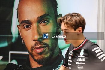 31/10/2024 - RUSSELL George (gbr), Mercedes AMG F1 Team W15, portrait HAMILTON Lewis (gbr), Mercedes AMG F1 Team W15, portrait during the Formula 1 Grande Premio de Sao Paulo 2024, 21th round of the 2024 Formula One World Championship from November 1 to 3, 2024 on the Interlagos Circuit, in Sao Paulo, Brazil - F1 - SAO PAULO GRAND PRIX 2024 - FORMULA 1 - MOTORI