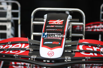 31/10/2024 - Haas F1 Team & Toyota Gazoo Racing logo front wing during the Formula 1 Grande Premio de Sao Paulo 2024, 21th round of the 2024 Formula One World Championship from November 1 to 3, 2024 on the Interlagos Circuit, in Sao Paulo, Brazil - F1 - SAO PAULO GRAND PRIX 2024 - FORMULA 1 - MOTORI