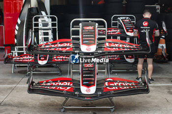 31/10/2024 - Haas F1 Team VF-24 Ferrari, Mechanical detail front wing aerodynamism, aerodynamic, aerodynamics during the Formula 1 Grande Premio de Sao Paulo 2024, 21th round of the 2024 Formula One World Championship from November 1 to 3, 2024 on the Interlagos Circuit, in Sao Paulo, Brazil - F1 - SAO PAULO GRAND PRIX 2024 - FORMULA 1 - MOTORI