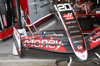 31/10/2024 - Haas F1 Team VF-24 Ferrari, Mechanical detail front wing aerodynamism, aerodynamic, aerodynamics during the Formula 1 Grande Premio de Sao Paulo 2024, 21th round of the 2024 Formula One World Championship from November 1 to 3, 2024 on the Interlagos Circuit, in Sao Paulo, Brazil - F1 - SAO PAULO GRAND PRIX 2024 - FORMULA 1 - MOTORI