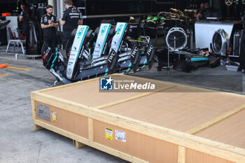 31/10/2024 - Mercedes AMG F1 Team transport box during the Formula 1 Grande Premio de Sao Paulo 2024, 21th round of the 2024 Formula One World Championship from November 1 to 3, 2024 on the Interlagos Circuit, in Sao Paulo, Brazil - F1 - SAO PAULO GRAND PRIX 2024 - FORMULA 1 - MOTORI