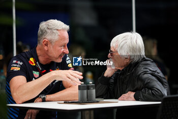 31/10/2024 - WHEATLEY Jonathan (gbr), Team Manager of Red Bull Racing, portrait ECCLESTONE Bernie (gbr), former CEO of Formula One Group, portrait during the Formula 1 Grande Premio de Sao Paulo 2024, 21th round of the 2024 Formula One World Championship from November 1 to 3, 2024 on the Interlagos Circuit, in Sao Paulo, Brazil - F1 - SAO PAULO GRAND PRIX 2024 - FORMULA 1 - MOTORI